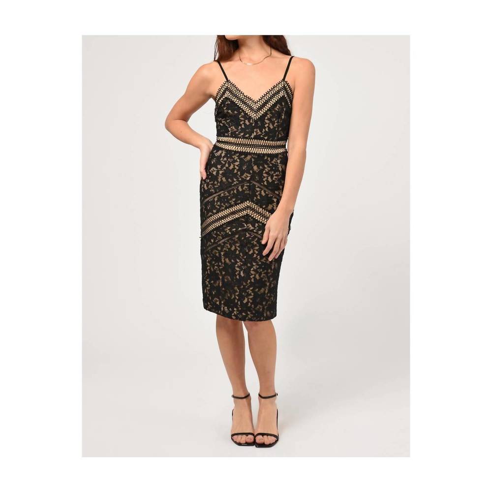 NEW ADELYN RAE trixxi knit lace pencil dress in black - Picture 4 of 4